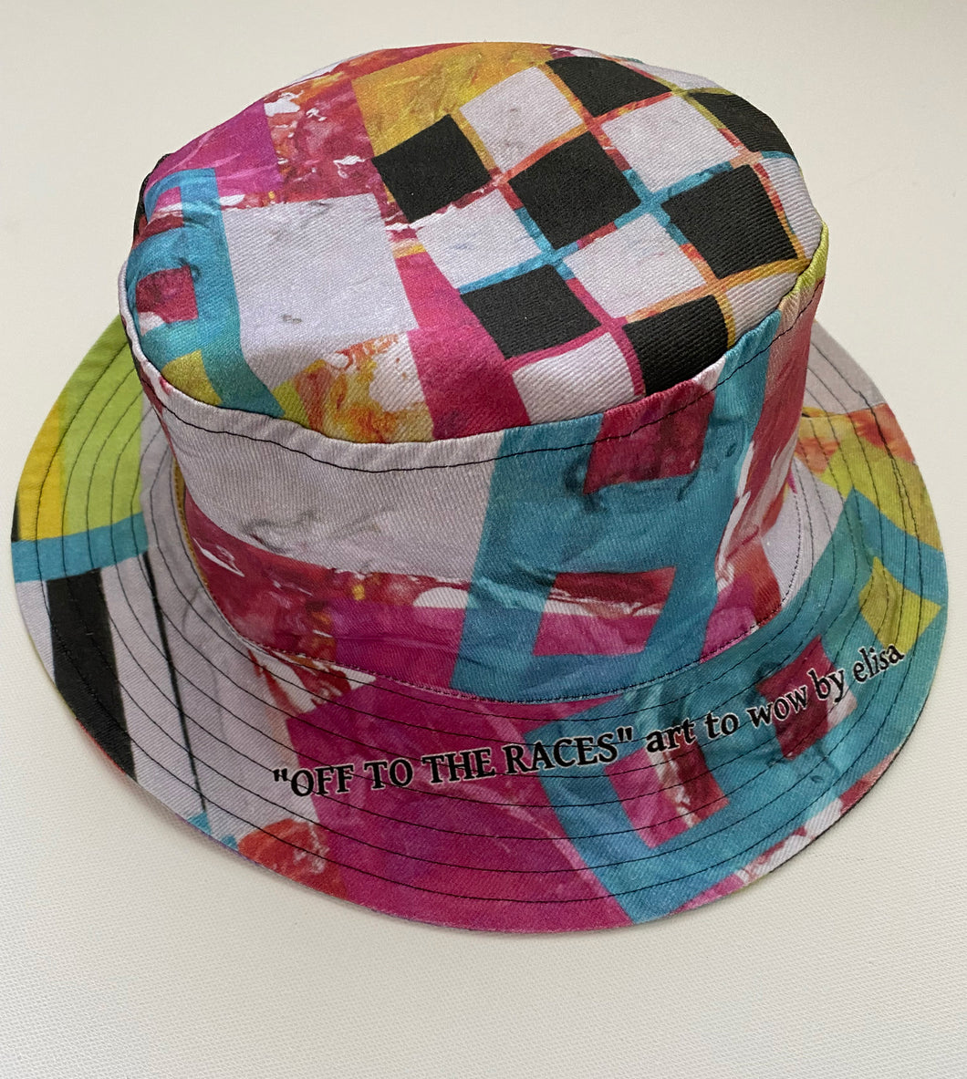 Off To The Races Reversible Denim Bucket Hat